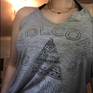 Volcom Tops - Volcom Stone 1991 Grey Tank Top Volcom Tops - Volcom Stone 1991 Grey Tank Top
